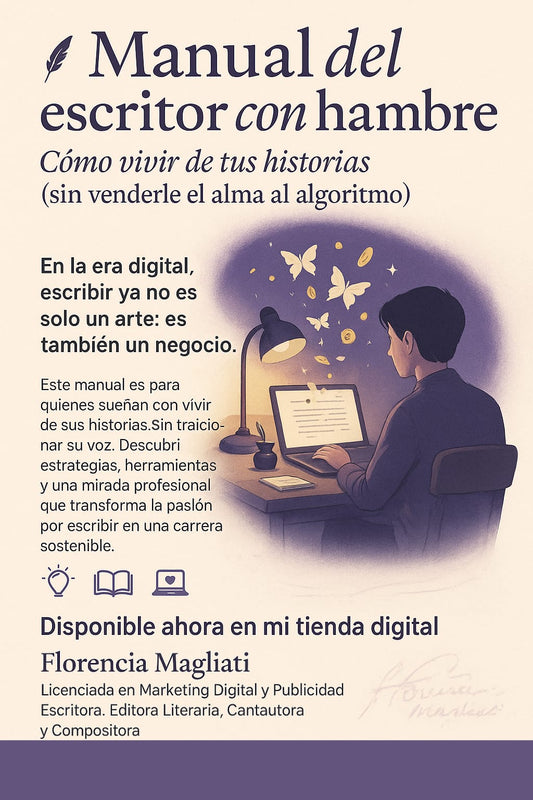 Manual del escritor con hambre  Cómo vivir de tus historias (sin venderle el alma al algoritmo)